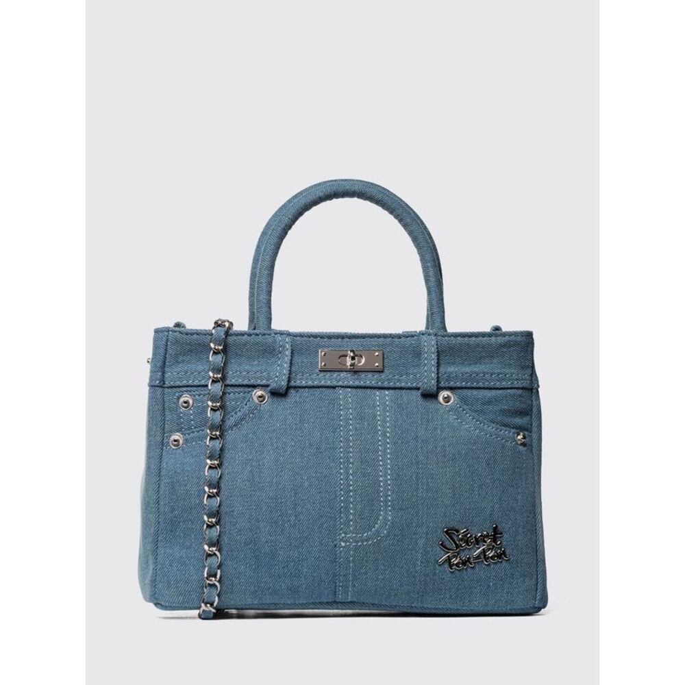 Secret Pon-Pon Handbag Woman Denim